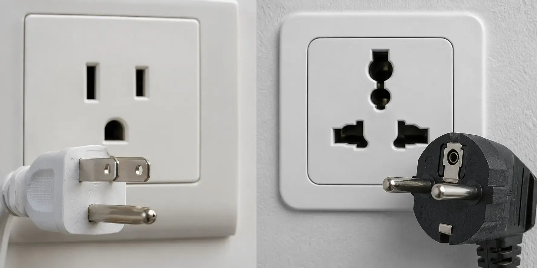 110Vと220Vの電圧規格による世界各国のプラグとコンセントの違い